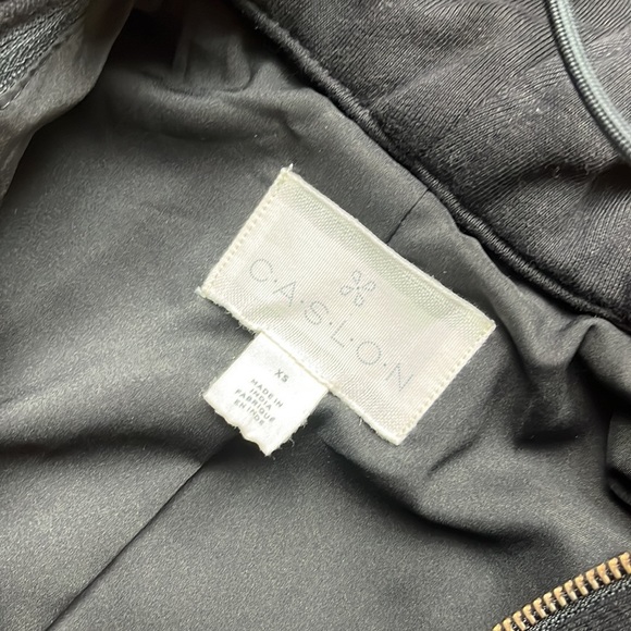 NEW Caslon Leather Moto Hooded Jacket BLACK, SIZE XS - Picture 6 of 6